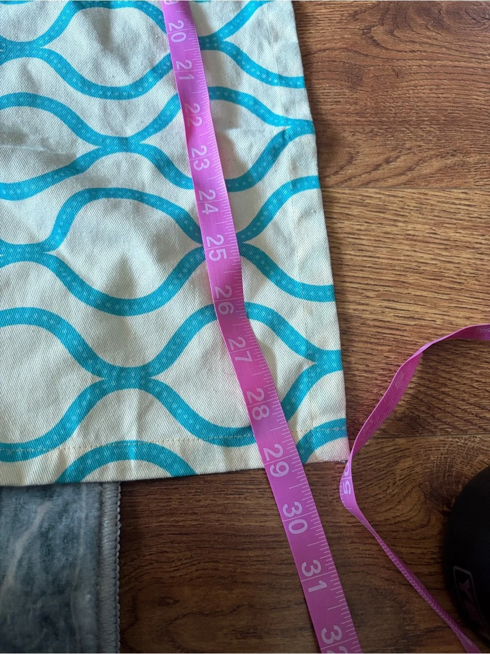 Blue Geometric Cotton Apron - Unbranded